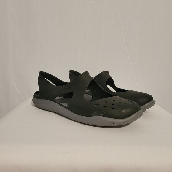 Crocs 7W Swiftwater Wave sling back slip-on in black and gray - Picture 1 of 14
